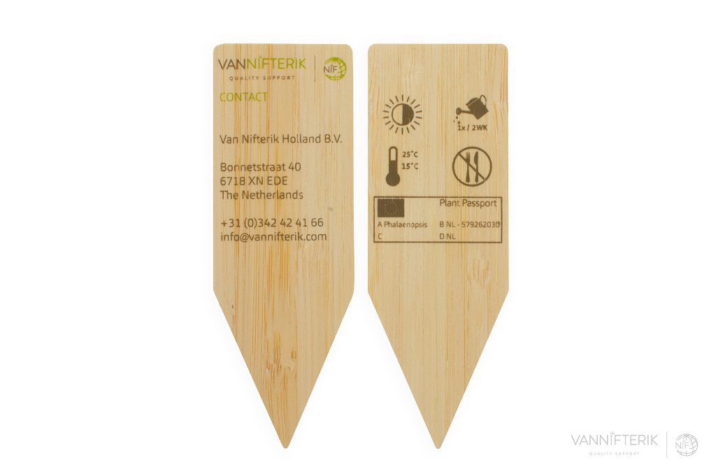 Etiqueta de bambu