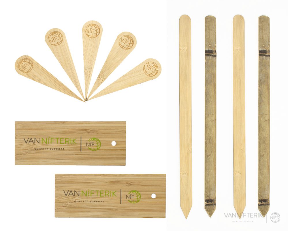 Etichette di bambu
